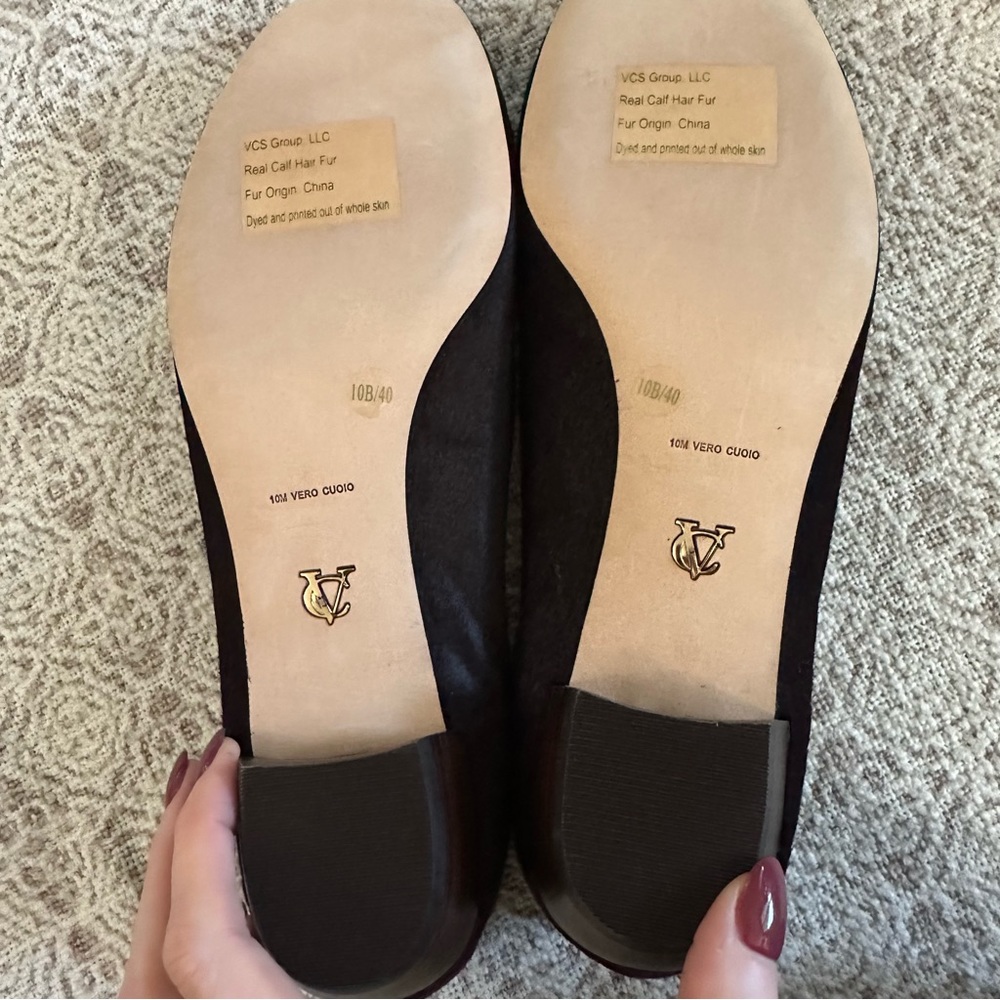Vero Cuoio Signature Vi-Nancy Plum Calf Hair Loafers - Picture 7 of 9